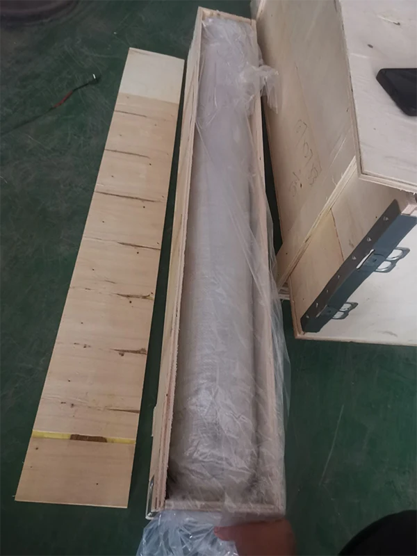 Pack 310S stainless steel woven wire mesh with plywood in a wooden box.