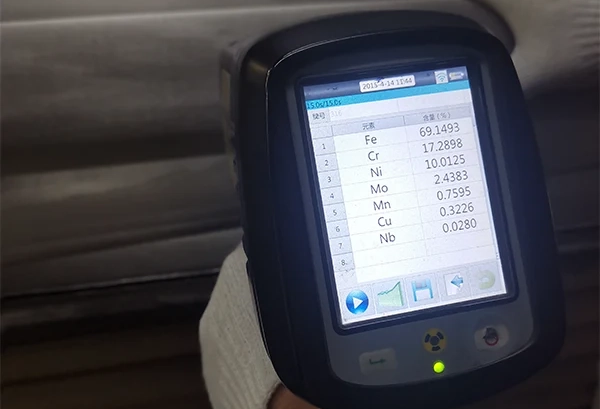 Measuring the chemical composition of 316/316l stainless steel mesh using instruments